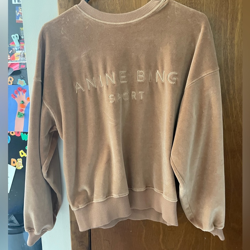 ANINE Bing velour crewneck S